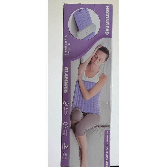 GLAMIGEE 17" x 33" Electric Heating Pad – 6 Heat Settings, Auto-Off - Picture 2 of 3